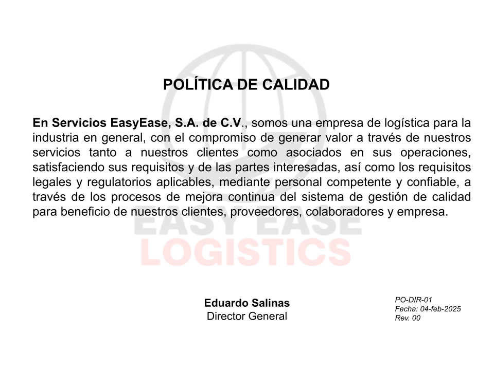 Política de Calidad